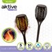 Antorcha solar luz LED efecto fuego Aktive Antorcha solar luz LED efecto fuego Aktive Negro