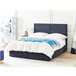 Beliani Cama con somier Terciopelo VERNOYES 170x214 Negro