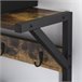 Perchero de Pie con Zapatero Melamina de Madera, Metal HOMCOM Negro