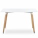Mesa de Comedor Metal, Tablero de MDF de Grado E1, Madera de Haya 120x60 Mesa de Comedor Metal, Tablero de MDF de Grado E1, Madera de Haya 120x60 Blanco