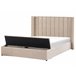Beliani Cama con somier Terciopelo NOYERS 190x247 Beige