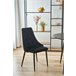 2x Silla tapizada capitoné de terciopelo SJ.054 Negro