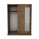 Armario ELEGANZA puertas correderas con espejo 150x195cm Nogal