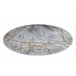 Alfombra EMERALD exclusivo 1022 circulo - glamour 120x120 Gris