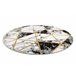 Alfombra EMERALD exclusivo 1020 circulo - glamour 160x160 Negro
