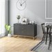 Aparador de Salón MDF, Metal HOMCOM, hogar - muebles de comedor Negro