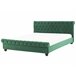 Beliani Cama con somier Terciopelo AVALLON 192x233 Verde