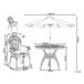 Beliani Conjunto de comedor SAPRI Marron