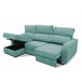 Chaise longue convertible en cama tela APRIL Verde