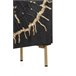 Aparador Alto De Madera De Mango Con 2 Puertas Y Pies De Metal Dorado Negro