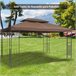Techo de Repuesto para Cenador Poliéster Outsunny 400x300 Marron