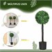 Planta Artificial PEVA, PE, Cemento, PP HOMCOM Verde