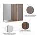 Armario de Baño con Espejo MDF, Melamina de Madera HOMCOM 57 Marron