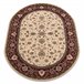 Alfombra de lana OMEGA oval ARIES flores 200x300 Marron