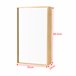 Mueble de pared para baño con espejo Ikorfat estantes ajustables Natural