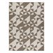 Alfombra de cuerda sisal FLOORLUX 20489 Triángulo 80x150 Beige