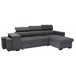 Chaise longue con cama NORWAY reversible 3 plazas gris Gris