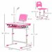 Escritorio Infantil MDF, Acero HOMCOM 70x50 Rosa