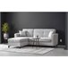 Chaise longue con cama TIAGO reversible 3 plazas gris claro Gris Claro