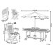 Beliani Conjunto de comedor MAUI II Madera Clara