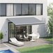 Toldo Manual Retráctil Aluminio, Metal, Poliéster Outsunny 295x245 Crudo
