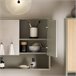 Armario de Pared con Espejo con 2 Puertas BZR134-NG SoBuy Gris