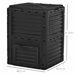 Compostador de Jardín PP Outsunny Negro
