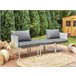 Beliani Conjunto longue TERRACINA Gris Claro