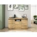 Pack de Muebles de Salón - Aparador + Mesa de Centro + Mueble TV - Modelo Naturale Roble