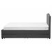 Beliani Cama con somier Poliéster MONTPELLIER 167x213 Gris Oscuro