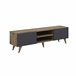 Mueble de TV Grindsted elegante con 2 estantes aglomerado Antracita