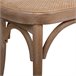 Banqueta de madera y rejilla Marron