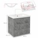 Mueble de Baño Melamina de Madera; Cerámica kleankin 60 Gris