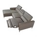 ANGEL CERDA Sofá chaise longue en piel con relax Gris Oscuro