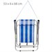 Silla plegable fija aluminio marinera Aktive Azul