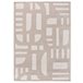 Alfombra con diseño geométrico y relieve CALEDONIA - ATTICGO 160x230 Beige