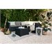 Set jardín OASIS con sofá rinconera 5 plazas y mesa de centro Grafito