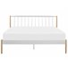 Beliani Cama con somier Metal MAURS 187x209 Blanco