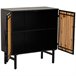 Aparador de metal y madera 2 puertas Negro