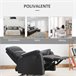 Sillón Reclinable Acero, MDF, PU y Espuma HOMCOM Marron