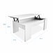 Mesa de Centro Elevable Nyana Home Diseño Moderno 90x50 Blanco