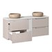 Mueble doble lavabo 4 cajones Riva 140 Blanco/ Beige