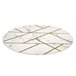 Alfombra EMERALD exclusivo 1012 circulo glamour 120x120 Crema