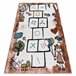 Alfombra FUN Hop para niños rayuela animales 160x220 Rosa