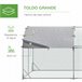 Gallinero Acero Galvanizado, Tela Oxford Gris