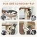 Árbol para Gatos Aglomerado de madera, Poliéster PawHut Árbol para Gatos Aglomerado de madera, Poliéster PawHut Marron