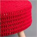 Puff Redondo Thinia Home Rojo