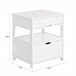 Mesita de Noche Dormitorio con 2 cajones FRG258-W SoBuy Blanco