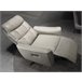 Sillón relax giratorio piel gris Gris/ Madera
