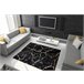 Alfombra GLOSS moderno 410A 86 Mármol Roca elegante glamour 240x330 Negro